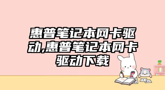 惠普筆記本網卡驅動,惠普筆記本網卡驅動下載