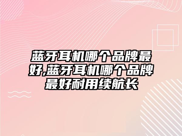 藍(lán)牙耳機(jī)哪個(gè)品牌最好,藍(lán)牙耳機(jī)哪個(gè)品牌最好耐用續(xù)航長